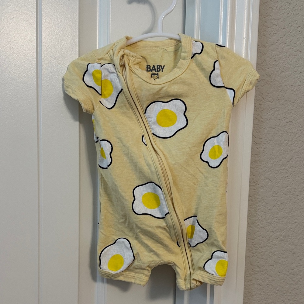 Baby Yellow Egg Print One Piece